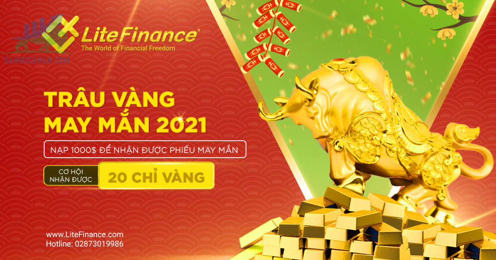 Trâu Vàng May Mắn 2021 - LiteFinance tặng vàng cho nhà giao dịch!
