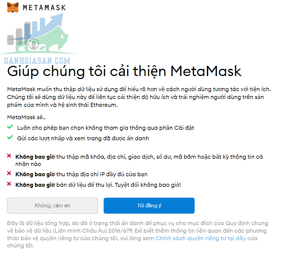 Hướng dẫn cài đặt Metamask Extension trên trình duyệt Chrome