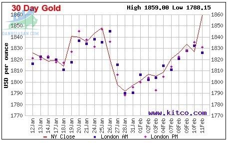 Cập nhật giá vàng trong và ngoài nước, vàng tiếp tục tăng giá - ngày 14/02/2022