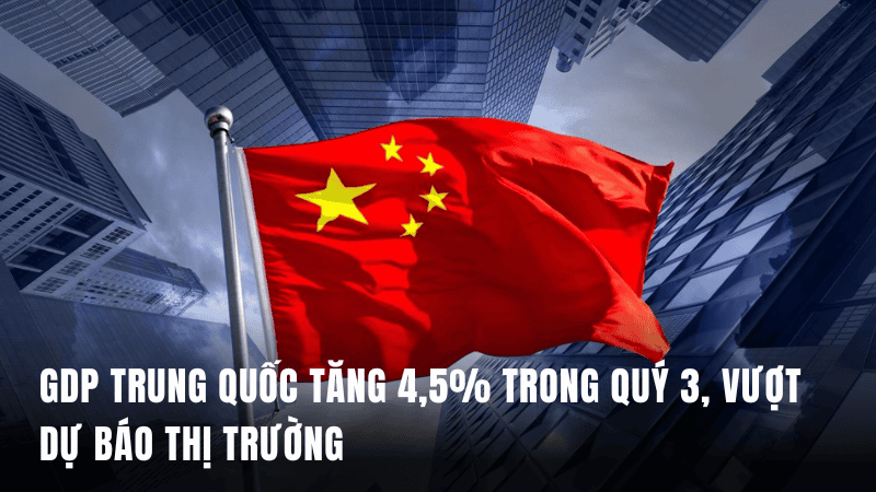 GDP Trung Quốc tăng 4,5% trong quý 3, vượt dự báo thị trường