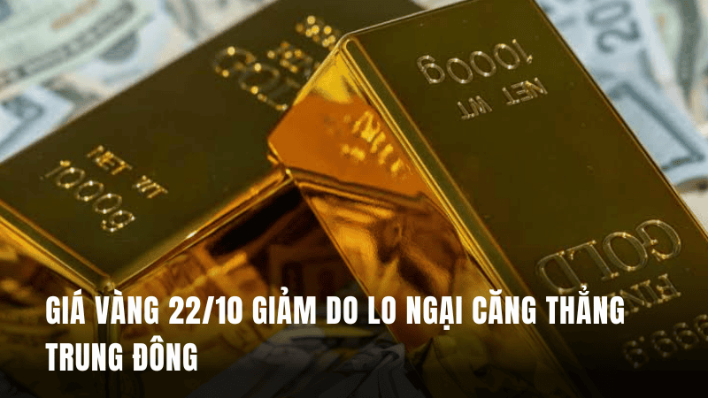 Giá vàng 22/10 giảm do lo ngại căng thẳng Trung Đông