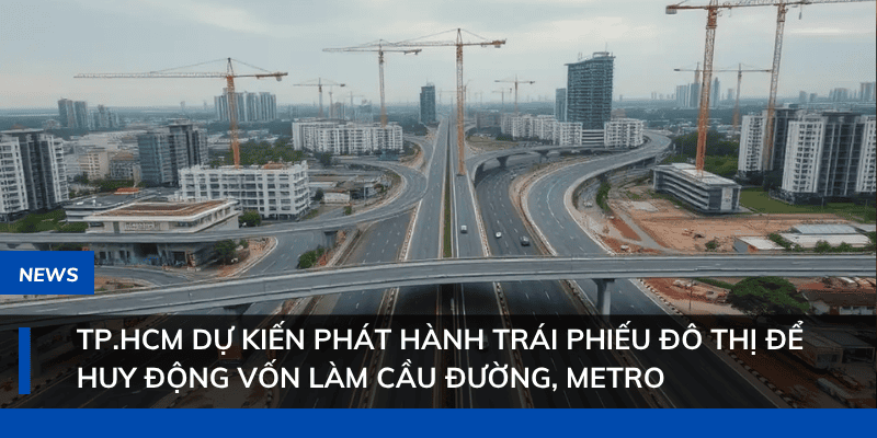 TP.HCM dự kiến phát hành trái phiếu đô thị để huy động vốn làm cầu đường, metro